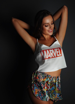 Пижама шортики+топ marvel хит этого сезона