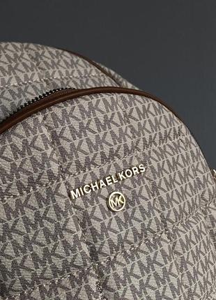 Жіночий рюкзак michael kors backpack бежевий майкл корс (bon)6 фото