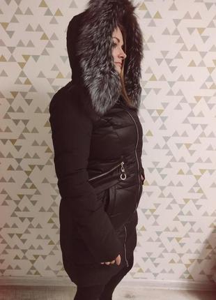 Пуховик зимняя куртка размер s черный3 фото