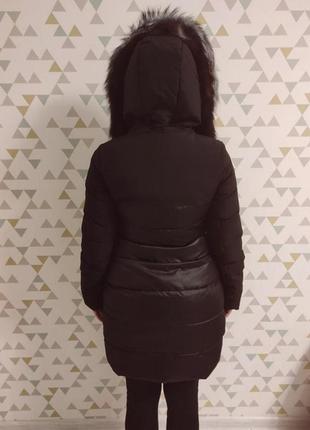 Пуховик зимняя куртка размер s черный2 фото