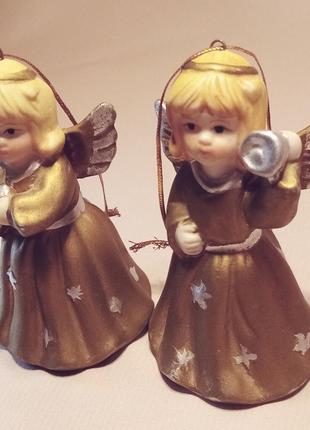 Статуэтки колокольчики ёлочные игрушки ангелы1 фото