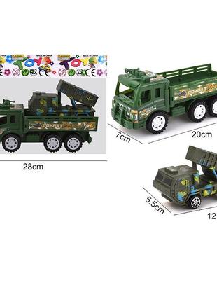 Игрушечная военная техника  k98-a12 (192шт/2)  грузовик, танк, пакет 28*7*18см