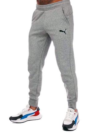 Штаны puma essentials logo men's sweatpants ( на флисе )1 фото