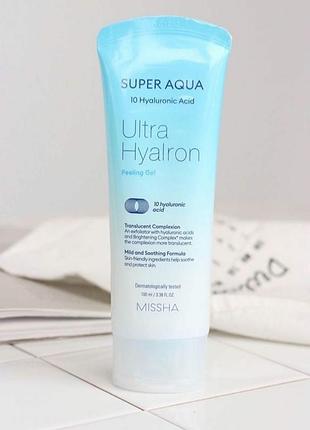 Пилинг-гель с гиалуроном missha super aqua ultra hyaluron peeling gel1 фото