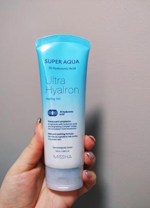 Пилинг-гель с гиалуроном missha super aqua ultra hyaluron peeling gel3 фото