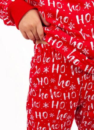 Теплая новогодняя пижама с начесом, утепленная хлопковая пижама с начесом, утепленная пижама новогодняя6 фото