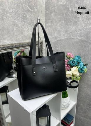 Черная сумка стильная универсальная формат а4