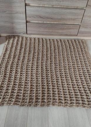 Джутовий килим. плетениц коврик ручної роботи.  циновка.10 фото