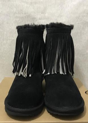 Уггі жіночі ugg kids classic short ii fringe {35-36} оригінал 1019695k7 фото