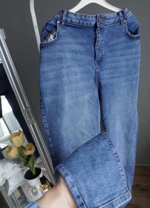 Голубые натуральные джинсы на высокой талии ( посадке )2 фото