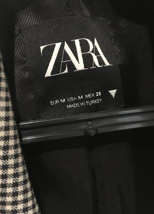 Пиджак жакет блейзер двубортный в клетку zara, m 388 фото