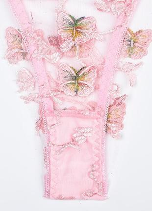 Комплект нижнего белья в нежно-розовом цвете бра+трусики6 фото