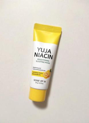 Освітлююча нічна маска з екстрактом юдзу some by mi yuja niacin brightening sleeping mask