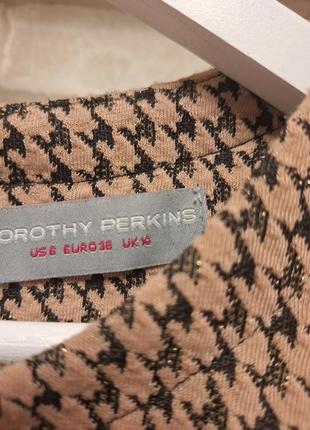 Сукня беж, dorothy perkins , гусячі лапки принт міні 46 розмір5 фото