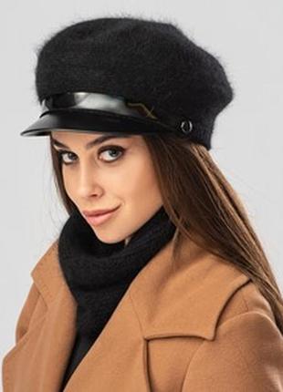 Жіноча кепі ангора  кепи зимова зима супер якість 6056 фото