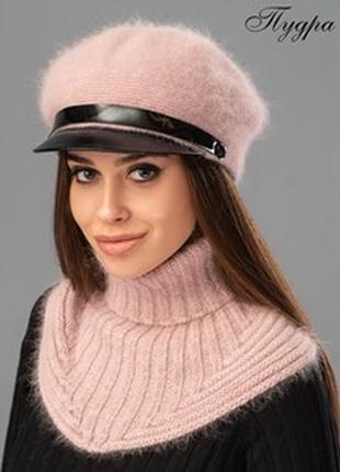 Жіноча кепі ангора  кепи зимова зима супер якість 6053 фото