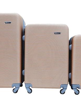 Велика жіноча дорожня валіза на 4 колесах розмір l carbon колір шампань валіза чотириколісна з розширенням7 фото
