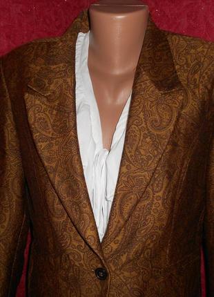 Пиджак жакет жаккардовая ткань  шелк+шерсть - 50 р1 фото