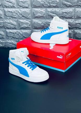 Кроссовки пума puma white/blue женские стильные пума, хит продажа!1 фото