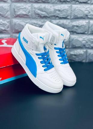 Кроссовки пума puma white/blue женские стильные пума, хит продажа!6 фото