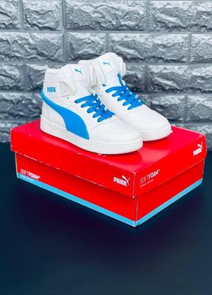 Кроссовки пума puma white/blue женские стильные пума, хит продажа!5 фото