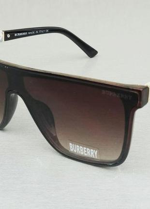 Burberry окуляри маска жіночі сонцезахисні коричневі з градієнтом