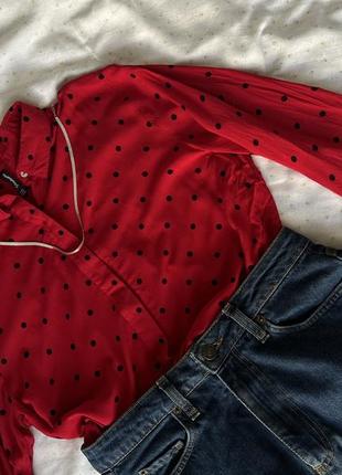 Сорочка червона stradivarius, м