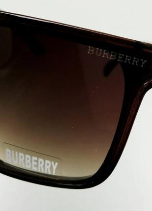 Burberry окуляри маска жіночі сонцезахисні коричневі з градієнтом8 фото