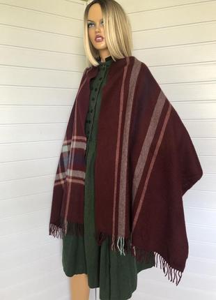 Теплый шерстяной шарф шаль палантин