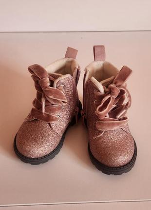 Утеплені демісезонні чоботи/черевики для дівчинки h&m4 фото