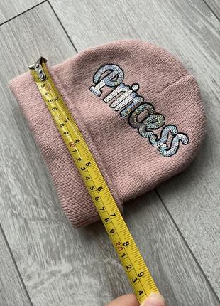 Розовая шапочка для девочки пудровая шапка princess розовая шапочка 9-24м3 фото