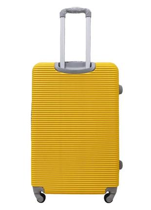 Большой дорожный пластиковый чемодан на 4 колесах размер l carbon чемодан четырехколесный цвет желтый 4 колеса2 фото