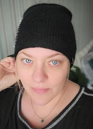 Шапка біні з ангори6 фото