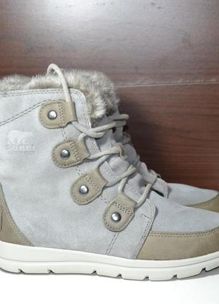 Sorel explorer joan 38р сапоги зимние ботинки снегоходы кожаные1 фото