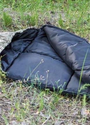 Зимний военный спальный мешок 220х75 до -15 армейский спальник пиксель всу теплый...