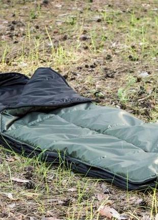 Зимний военный спальный мешок 220х75 до -15 армейский спальник пиксель всу теплый...