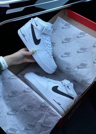 Nike air force 1 high white black fur