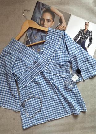 Женская блуза блузка в клетку