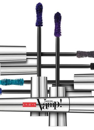 Тушь pupa mascara vamp! набор (тушь mascara vamp! 100 угольно-черная 9ml+подводка для век vamp stylo liner