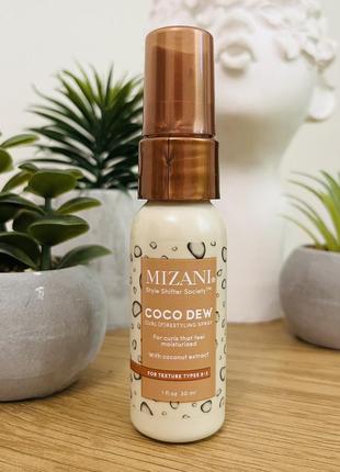 Оригинальный спрей для фиксации волос mizani coco dew curl pre-styling &amp; restyling refresher spray