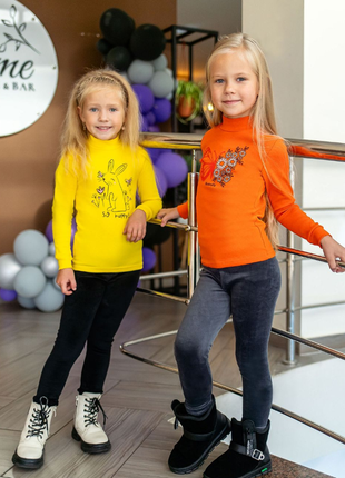 🌈яркий гольф с зайчиком, яркая водолазка для девушек