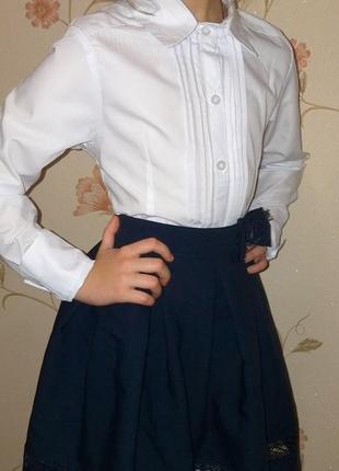 Школьная блузка на девочку.2 фото