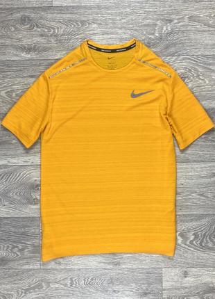 Nike dri-fit футболка м размер спортивная оранжевая оригинал2 фото