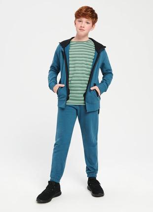 Базовые спортивные штаны джоггеры утепленные на парня подростка р.158, 1643 фото