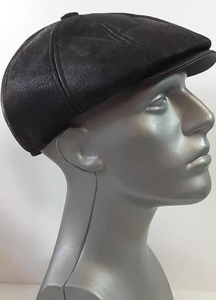 Кепка 12.123.004 восьмиклинка зимняя меховая с ушами чёрная крек