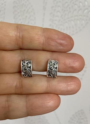 Napier винтажные серьги клипсы серебристые американский винтаж