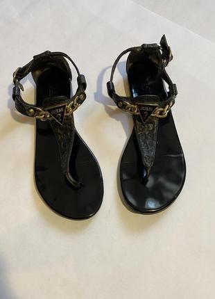 Босоніжки сандалі guess чорні жіночі весна літо осінь