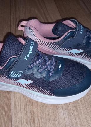 Кроссовки кроссовки сникерсы детские kangaroos темно-синие/розовые р.335 фото