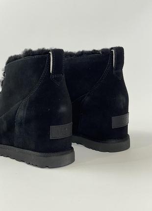 Женские кожаные зимние сапоги на танкетке ugg classic femme 40 размер4 фото