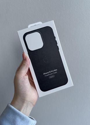 Чохол для iphone 15 pro max finewoven case with magsafe black (mt4v3zm/a)2 фото